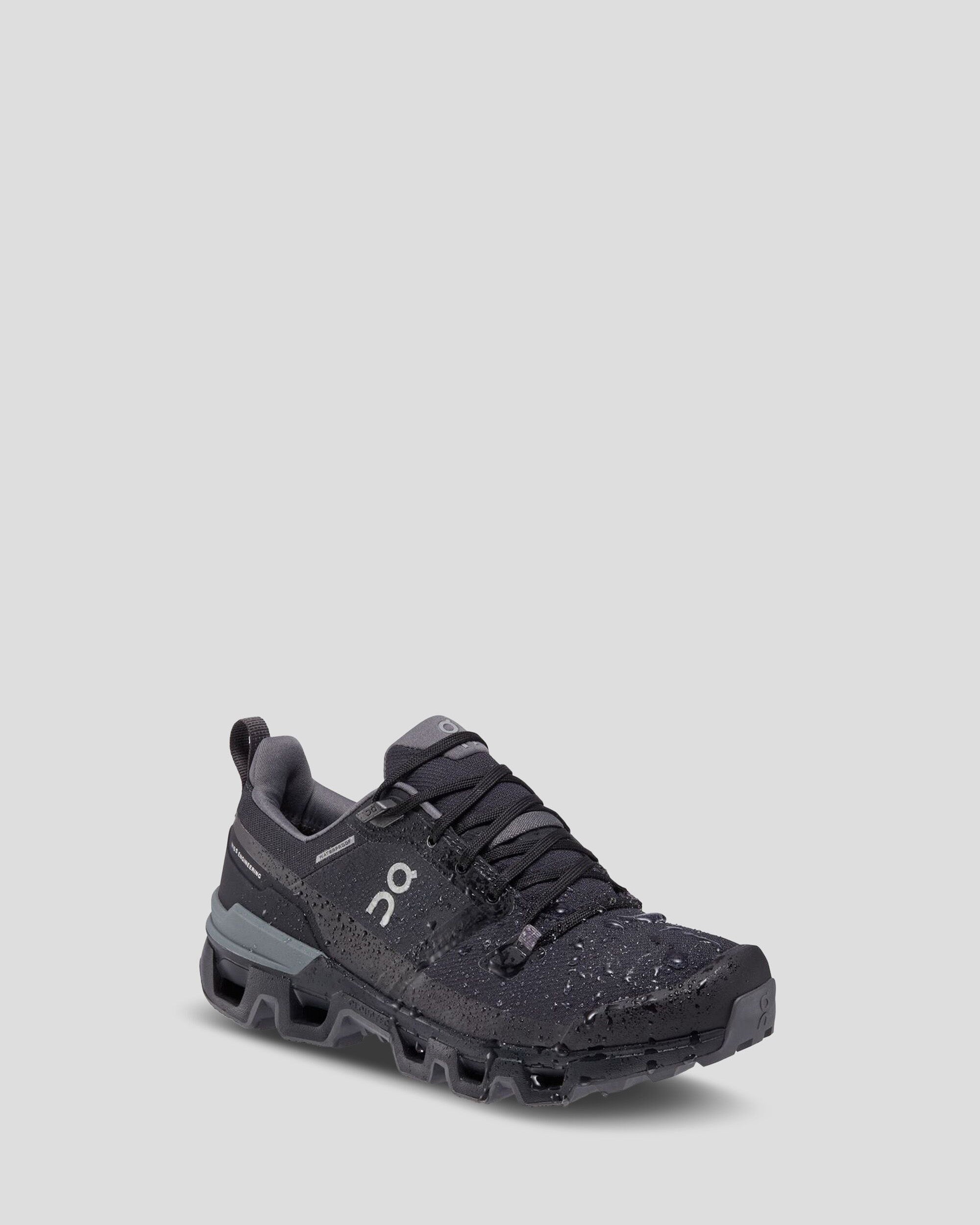 Women's On Cloudwander Waterproof Hiking Shoes - Black/Eclipse - Lightweight & Comfortable for Outdoor Adventures, Trail Running & Travel