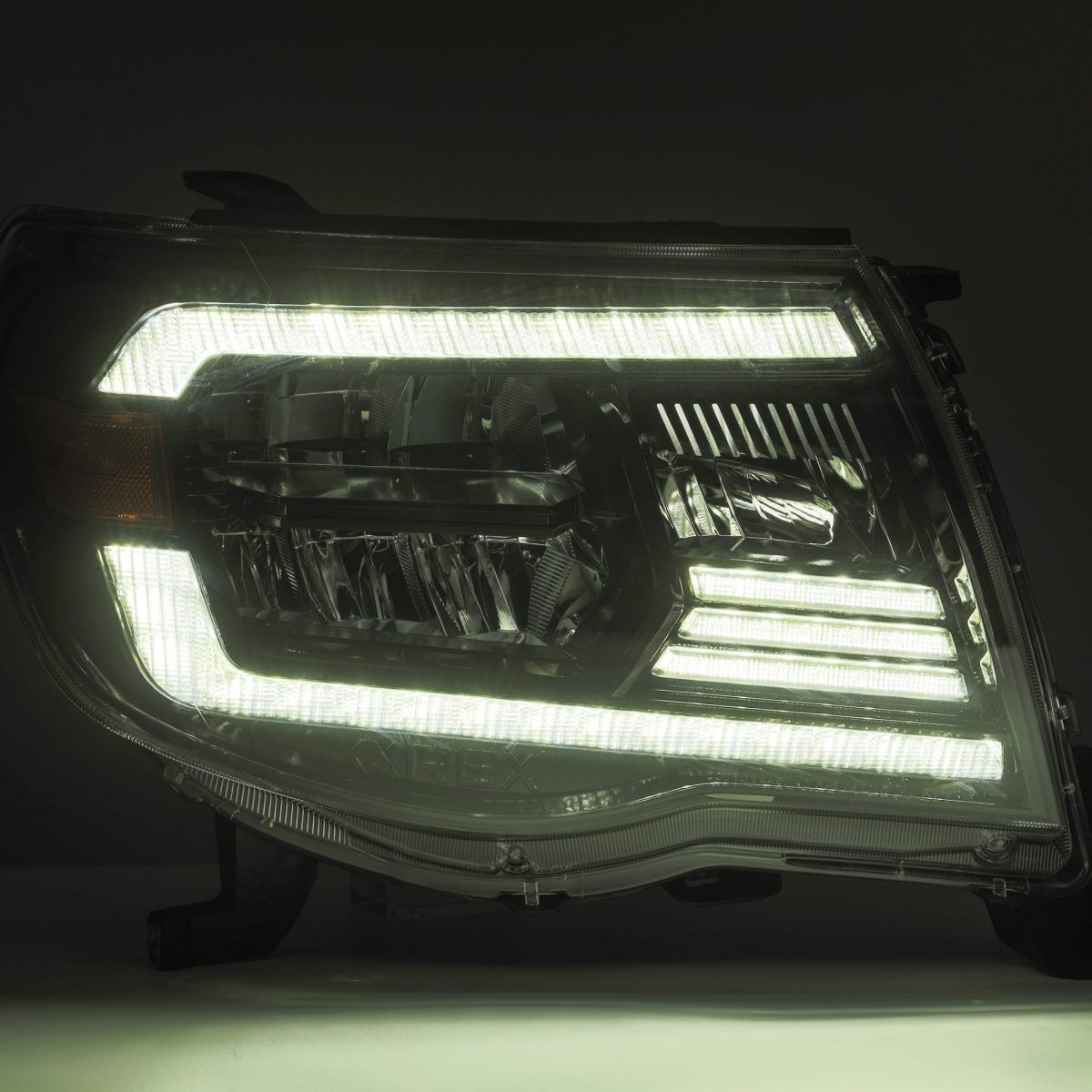 05-11 Toyota Tacoma LUXX Series LED Crystal Headlights - Black Housing High Performance Headlights for Improved Night Visibility | Perfect for Off-Roading & Night Driving