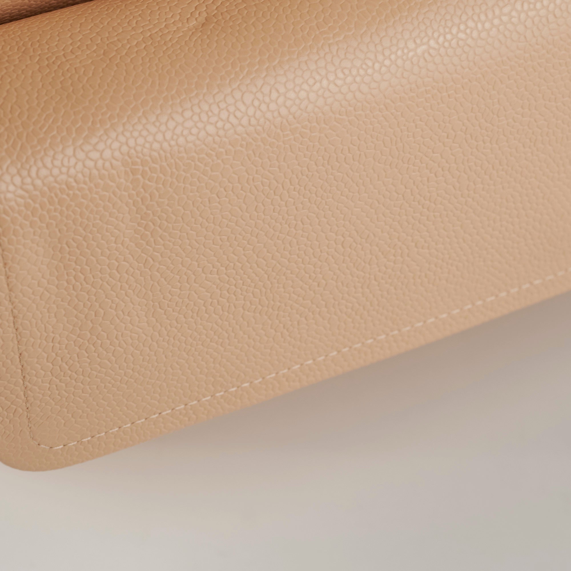 Chanel Classic Double Flap Jumbo Beige Caviar Leather Shoulder Bag - Luxury Designer Handbag for Women, Perfect for Work, Parties & Special Occasions