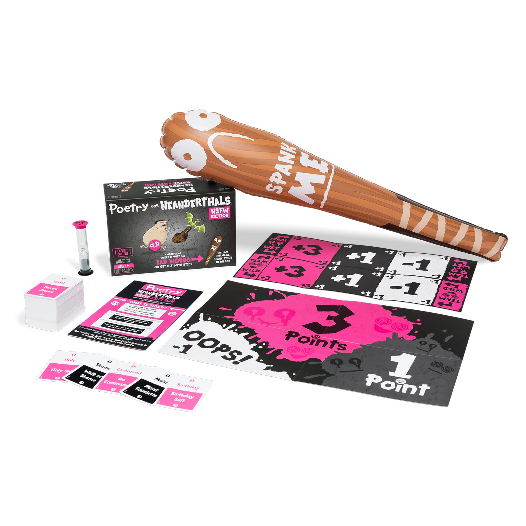 Exploding Kittens Poetry for Neanderthals NSFW Edition - Hilarious Adult Card Game for Parties & Game Nights | Fun Group Game for Teens & Adults | Perfect for Bachelor Parties & Drinking Games