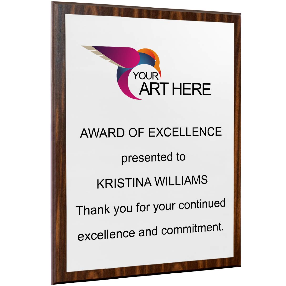 Premium Custom Aluminum Metal Award Plaque & Trophy - Personalized Recognition Plaque for Employees, Retirement Gifts, Appreciation Awards & Commemorative Wall Decor (18