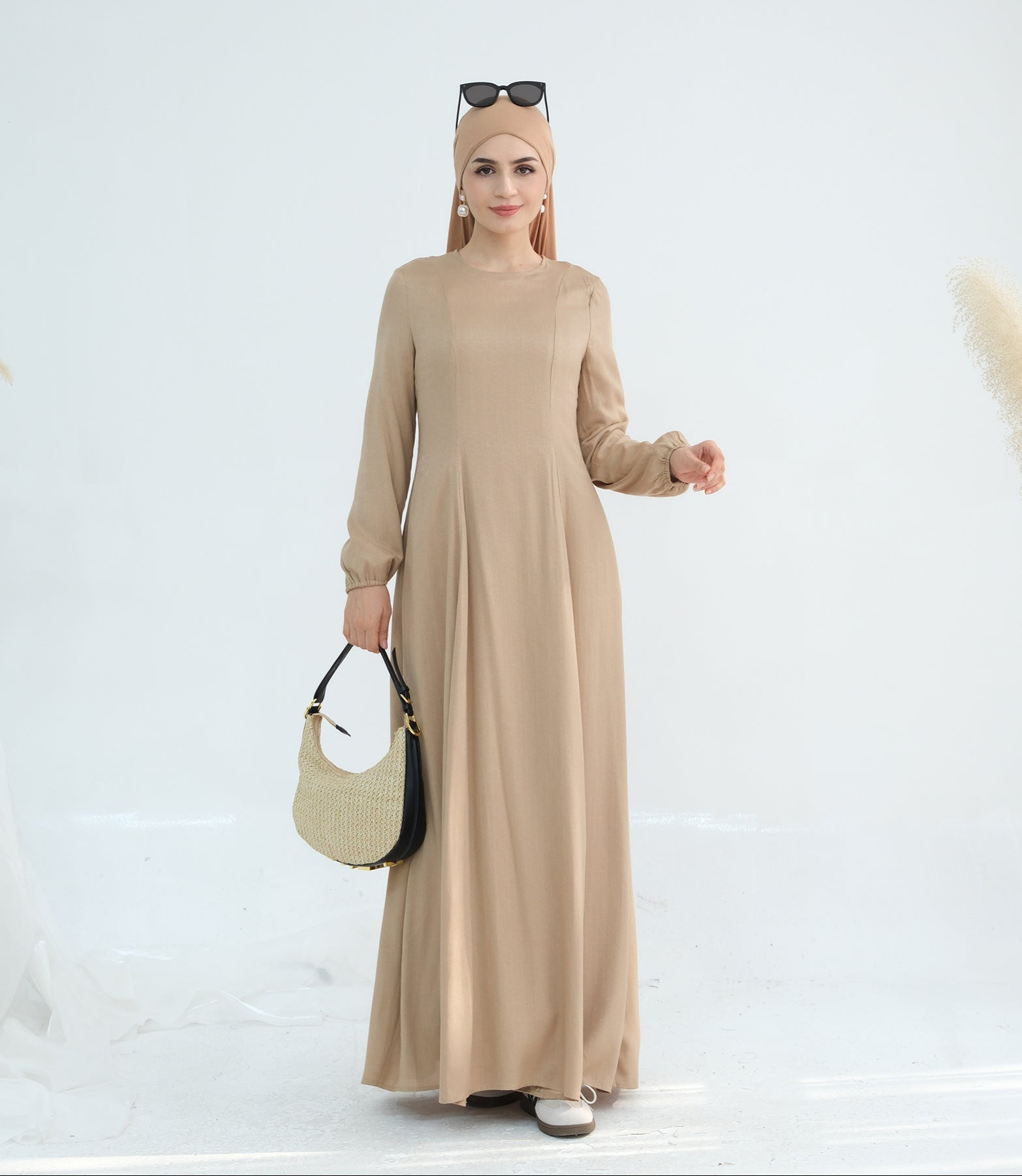 Isabella Maxi Dress in Camel - Elegant Long Flowy Summer Dress for Women, Perfect for Beach Vacations, Weddings & Casual Outings