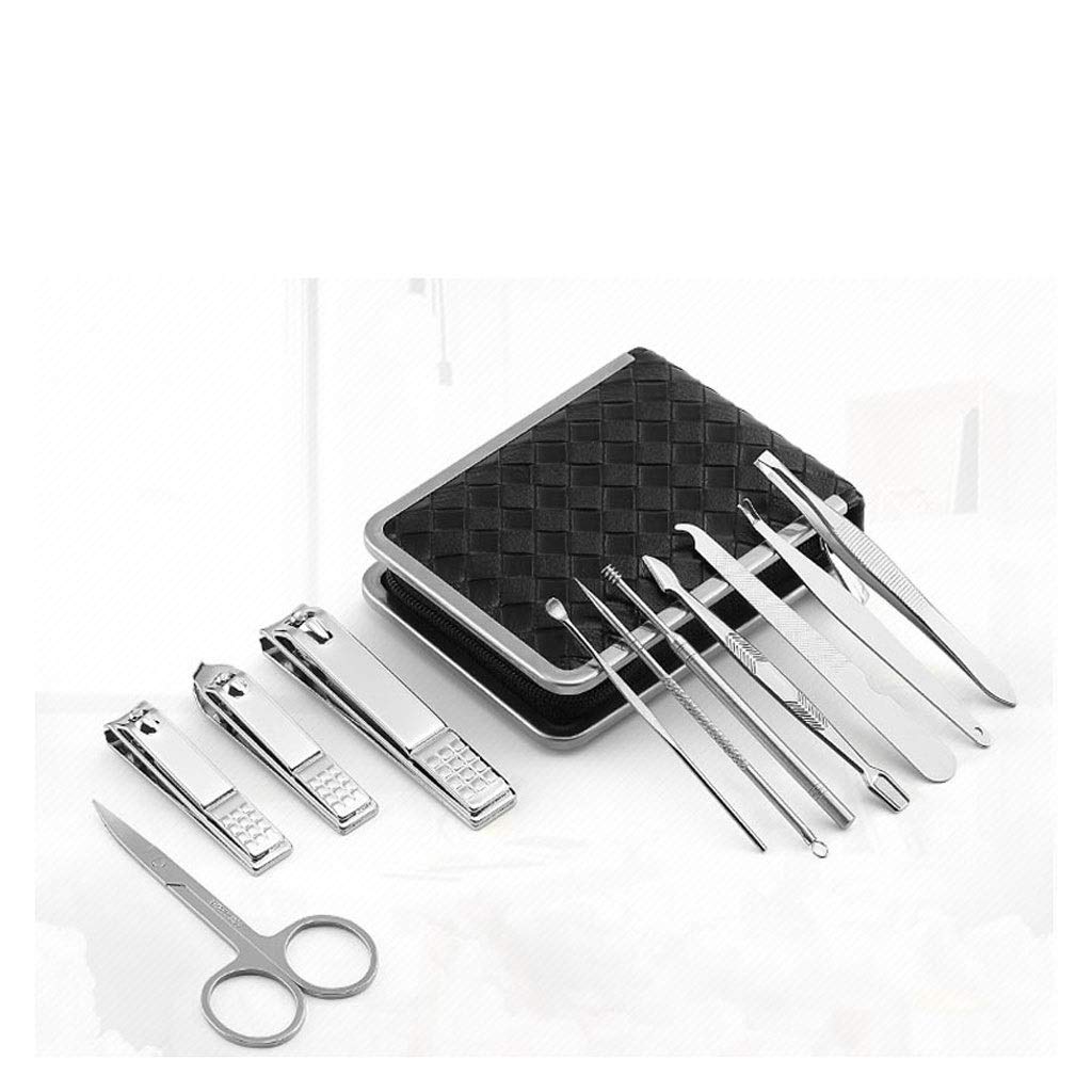 Portable Nail Clipper Set - Black Manicure & Pedicure Kit for Home, Travel & Salon | Professional Nail Care Tools for Toenails & Fingernails | Compact Grooming Essentials for Men & Women