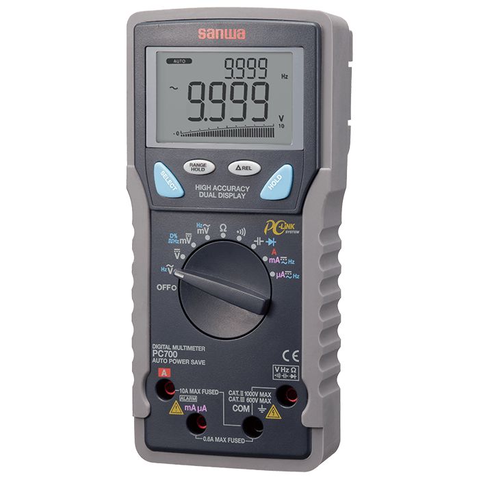 PC700 Digital Multimeter with Dual Display & PC Connectivity - 0.06% High Accuracy for Electronics Testing, DIY Projects & Professional Electrical Work