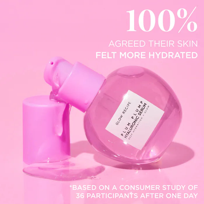 Glow Recipe Plum Plump Hyaluronic Acid Serum - Hydrating Facial Serum for Glowing Skin | Day & Night Moisturizer for Dry & Dull Skin