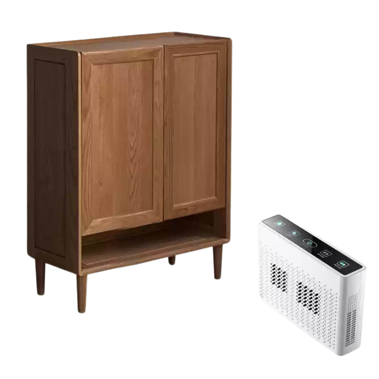 Solid Oak Wood Shoe Storage Cabinet - Large Capacity Entryway Organizer for Shoes, Boots & Accessories | Perfect for Hallway, Closet & Mudroom Organization
