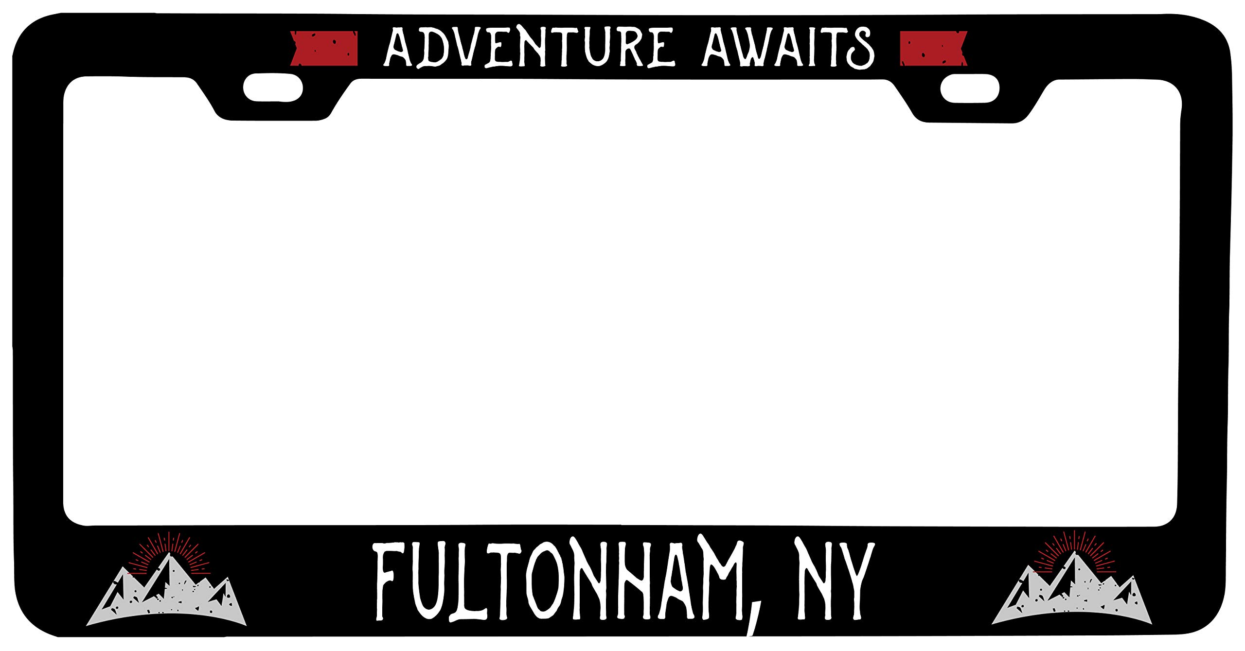 R&R Imports Fultonham NY Vanity Metal License Plate Frame - Custom Car Accessories for Personalization & Style
