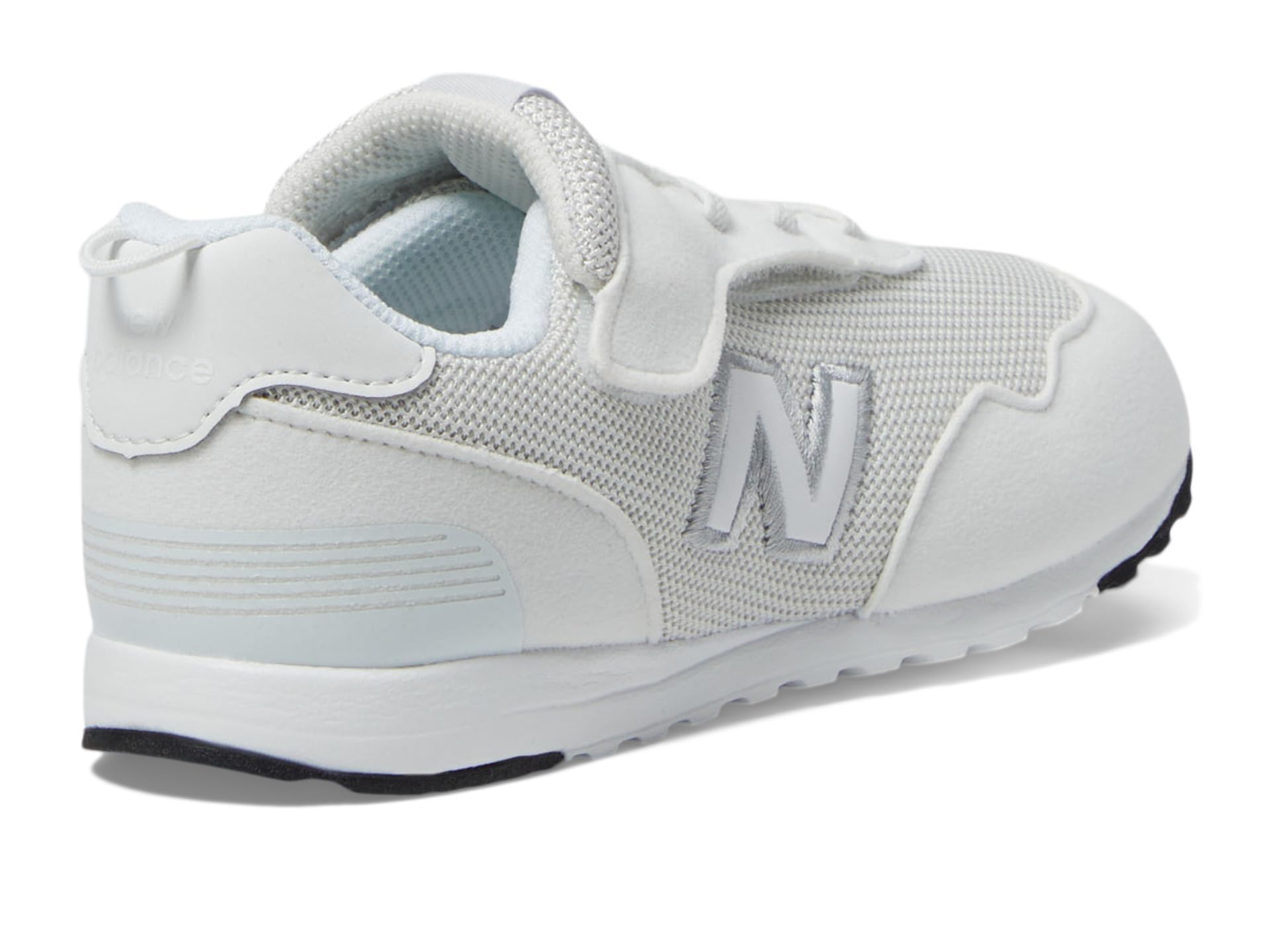 New Balance Kids 515 Hook & Loop Sneakers - Light Reflective White & Aluminum Grey | Comfortable Infant Shoes for Toddlers (Size 2W) - Perfect for Playtime, Daycare & First Walking Shoes