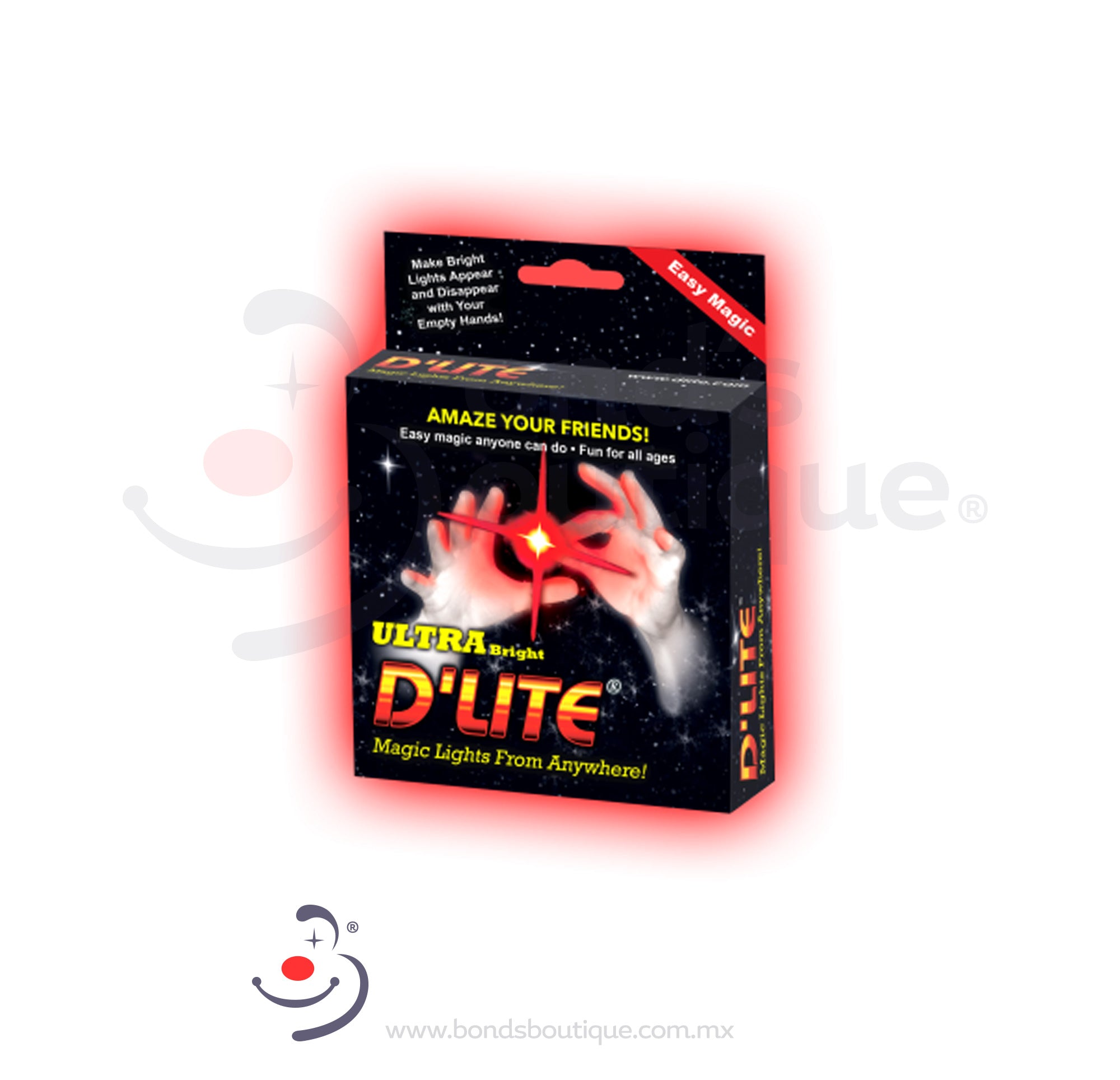 D'LITE Red LED Finger Lights - Glow in The Dark Party Favors for Kids, Rave, Concerts & Nighttime Fun