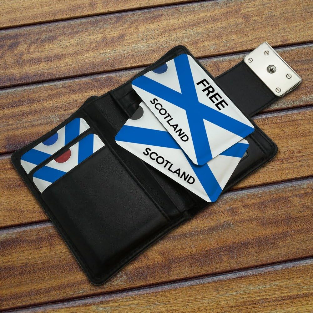Scotland Scottish Independence Party RFID Blocking Credit Card Holder - Set of 4 Protective Wallets for Secure Contactless Payment | Perfect for Travel, Shopping & Daily Use
