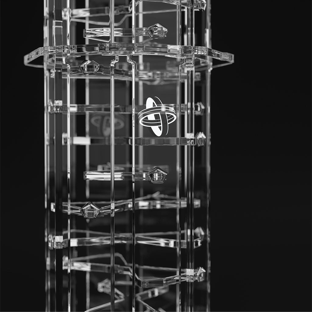 Premium Crystal Twister Dice Tower for Tabletop RPG Games - D&D, MTG, Board Game Accessories with Smooth Dice Rolling & Stylish Design