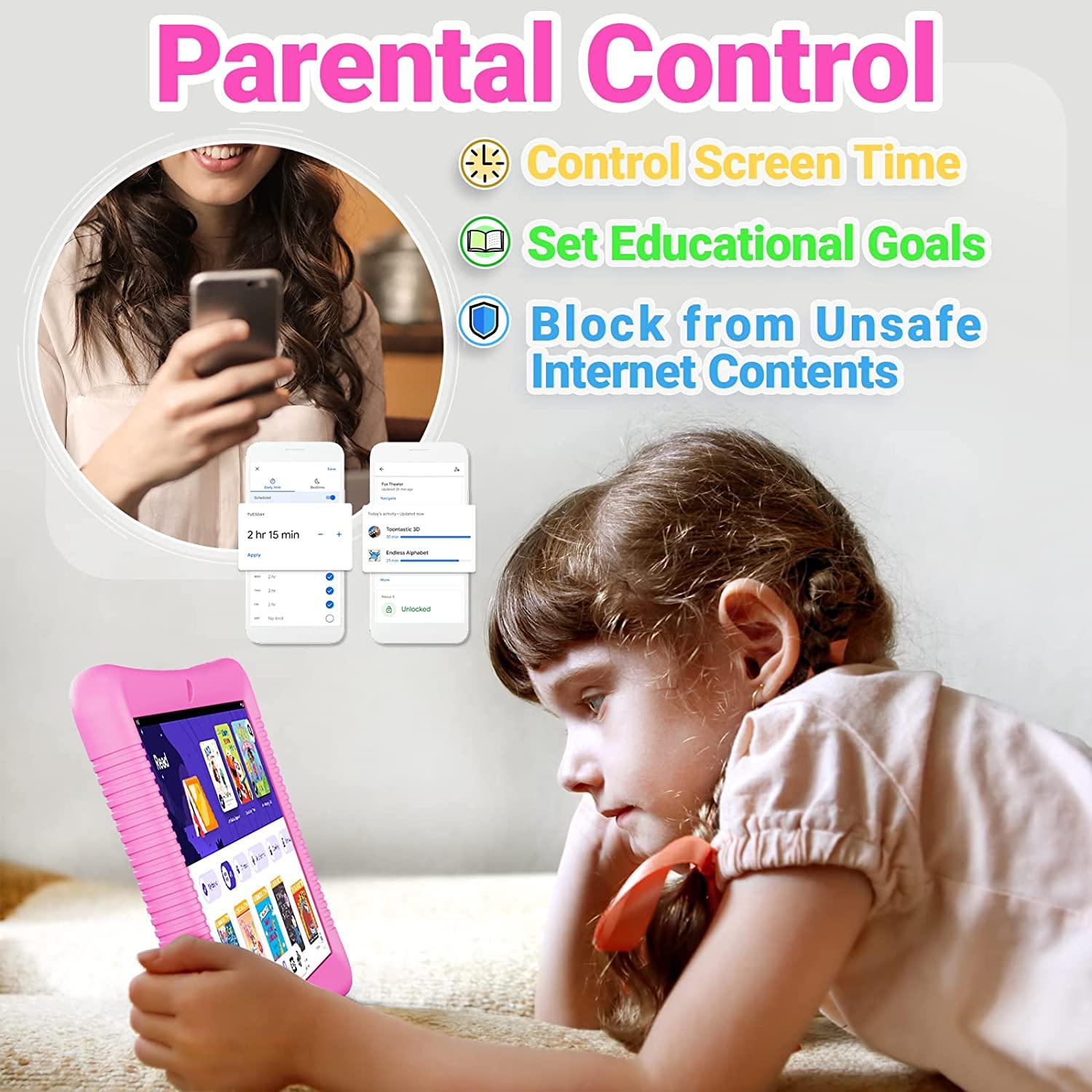Contixo 10 Inch Kids Tablet 64GB with Disney Storybooks & Stickers - Educational Android Tablet for Children with Parental Controls - Perfect for Learning, Reading & Entertainment at Home or Travel