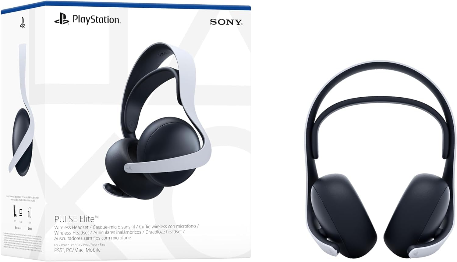 Sony PULSE Elite Wireless Gaming Headset with Microphone for PlayStation 5 - Noise Cancelling Over-Ear Headphones for Immersive Gaming & Online Chat