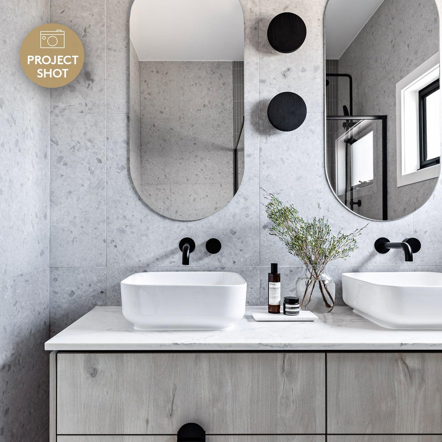 Verona White 300x600mm Matte Terrazzo Porcelain Tile - Premium Flooring & Wall Tiles for Bathroom, Kitchen & Living Room