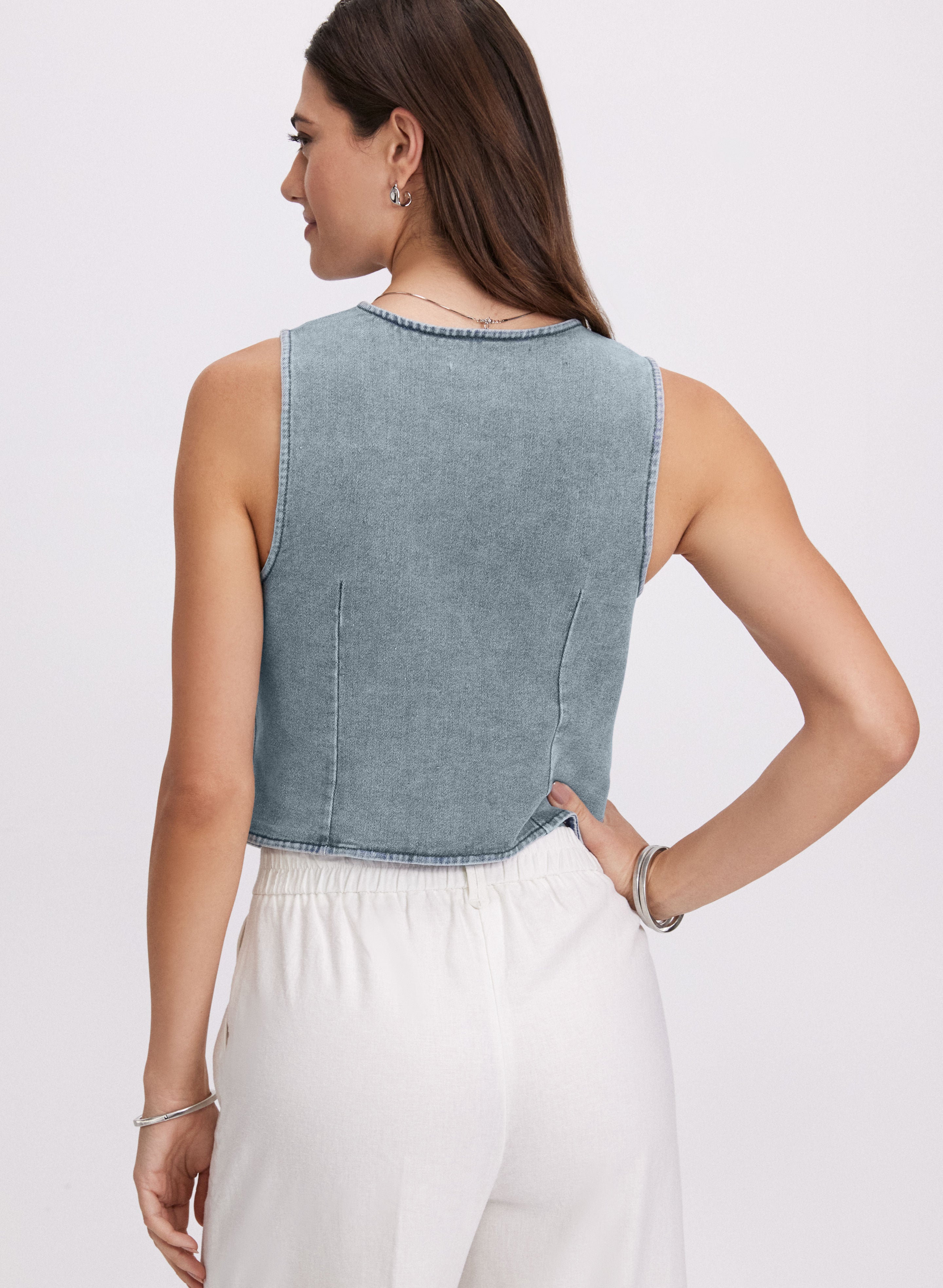 Men's Button Down Denim Vest - Casual Denim Jacket for Men | Perfect for Outdoor Activities, Streetwear & Layering