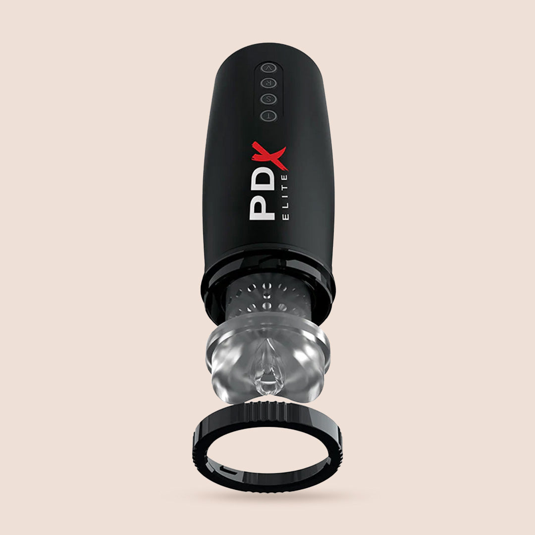 PDX Elite Moto Bator 2 - Powerful Suction, Vibration & Thrusting Adult Toy for Men | Perfect for Solo Play & Couples Intimacy