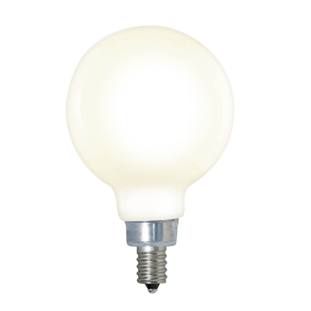 Energy Efficient LED Bulb - E12 Candelabra Base, G16 Globe Shape, 4W (40W Equivalent), Warm White 2700K - Perfect for Chandeliers, Night Lights, and Decorative Lighting