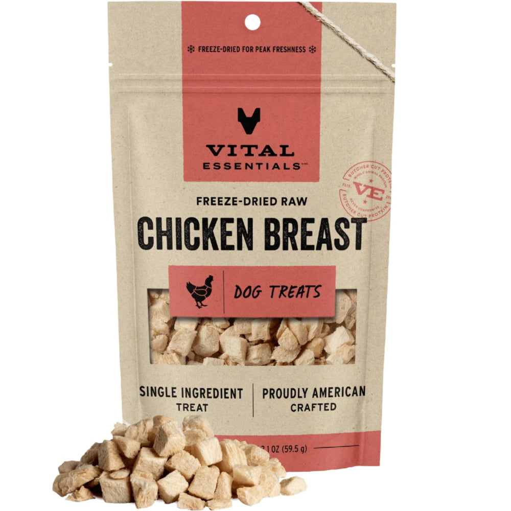 Grain-Free Freeze-Dried Chicken Breast Dog Treats - High-Protein, All-Natural Training Snacks for Small & Large Dogs - Perfect for Rewards, Training & Outdoor Adventures