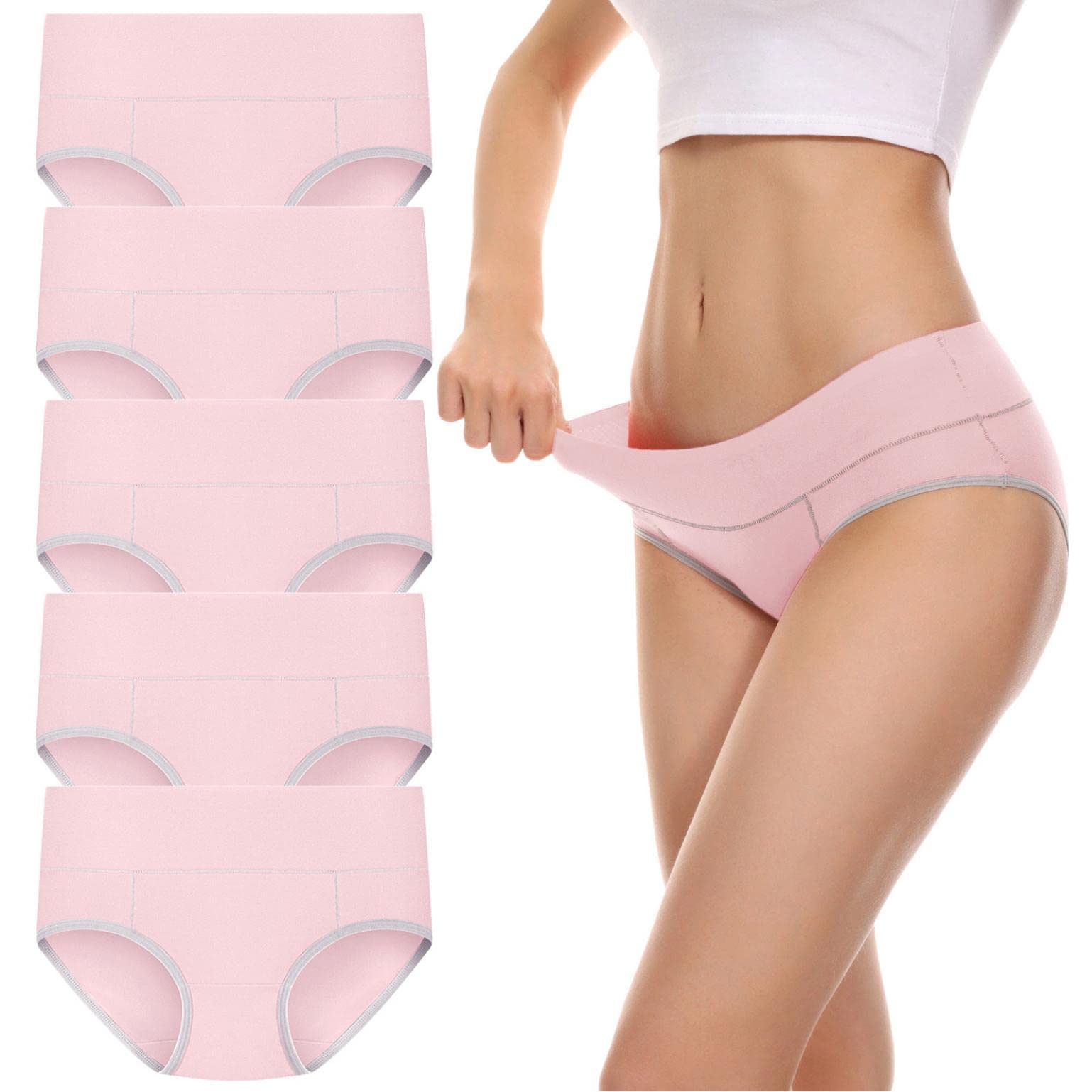 Gufesf Women's Cotton Underwear Multipack - Soft Full Briefs for Women, Breathable Ladies Panties - Perfect for Daily Wear, Workout & Sleep