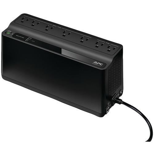 APC BE600M1 7-Outlet Battery Backup UPS with Surge Protection - Power Backup for Home Office, Computer, Router & Electronics During Outages