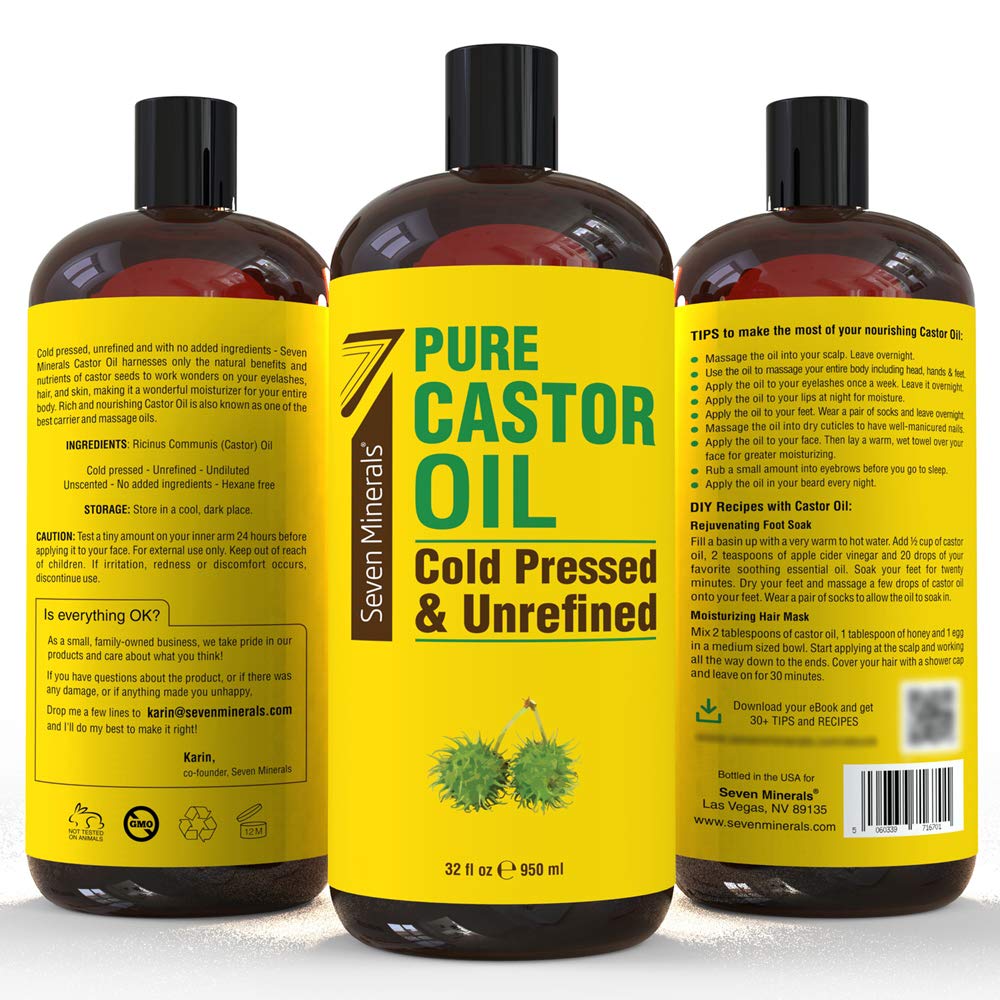 Natural Magnesium Cream & Castor Oil for Muscle Relief & Hair Growth