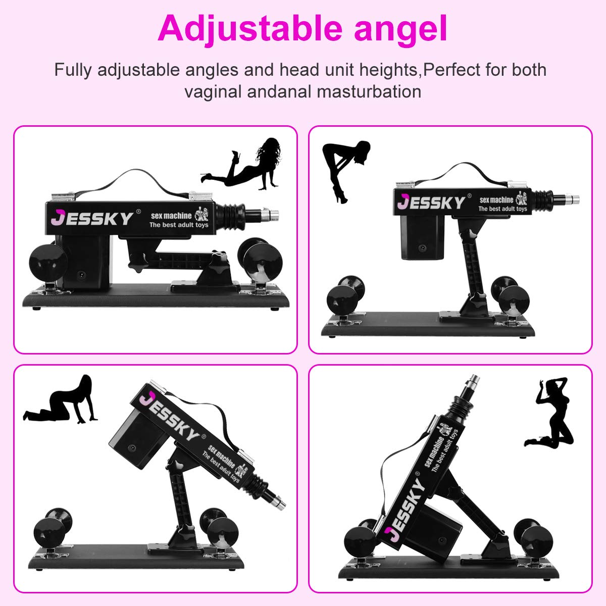 Premium Adjustable Sex Machine for Women - Automatic Adult Toy with 8 Attachments & 3 XLR Connectors | Powerful Thrusting Machine for Bedroom Pleasure, Couples Play & Solo Satisfaction