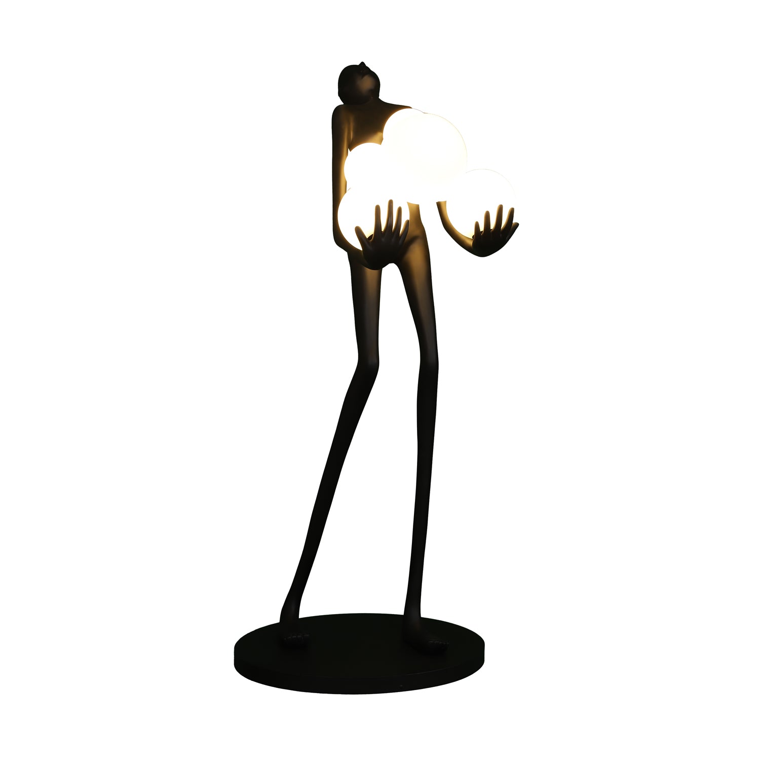 Modern Embrace Sculpture Floor Lamp - Elegant Home Decor for Living Room, Bedroom & Office - Adjustable Brightness & Warm White Light for Cozy Ambience