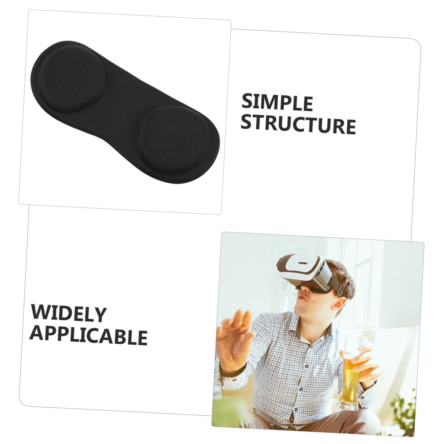 OSALADI VR Lens Cover - Anti-Scratch Black Protective Shield for VR Headsets | Easy to Install | Prevents Scratches & Damage | Perfect for Oculus Quest 2, Meta VR, and Virtual Reality Gaming