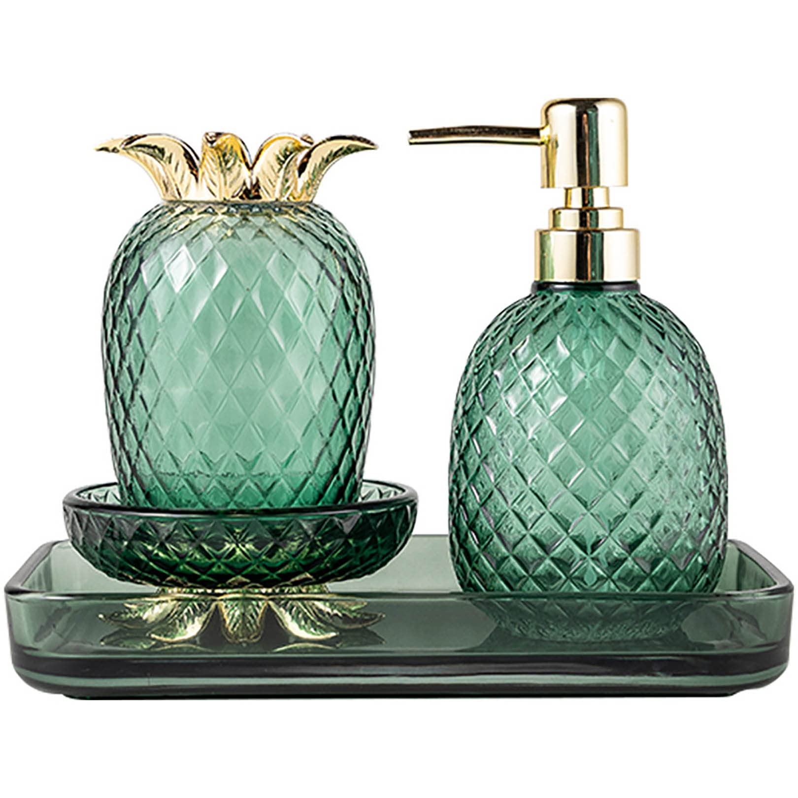 **ZHINTE 4-Piece Bathroom Accessories Set - Soap Dispenser, Toothbrush Holder, Gargle Cup & Soap Dish | Modern Bathroom Organization for Home, Hotel & Spa**
