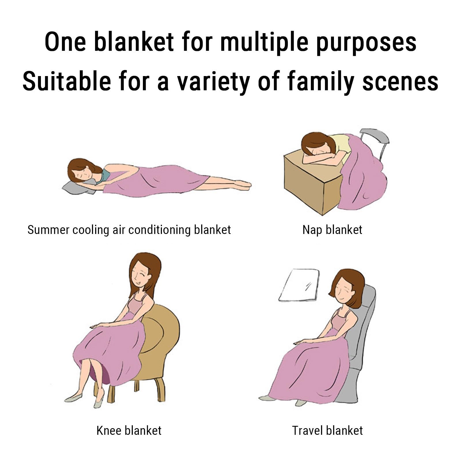 Cooling Blanket for Hot Sleepers - Air Conditioning Quilt & Lightweight Summer Comforter, Soft Skin-Friendly Ice Blanket for All Seasons (Pink, 39.37x35.43in) - Perfect for Night Sweats, Hot Flashes & Summer Nights