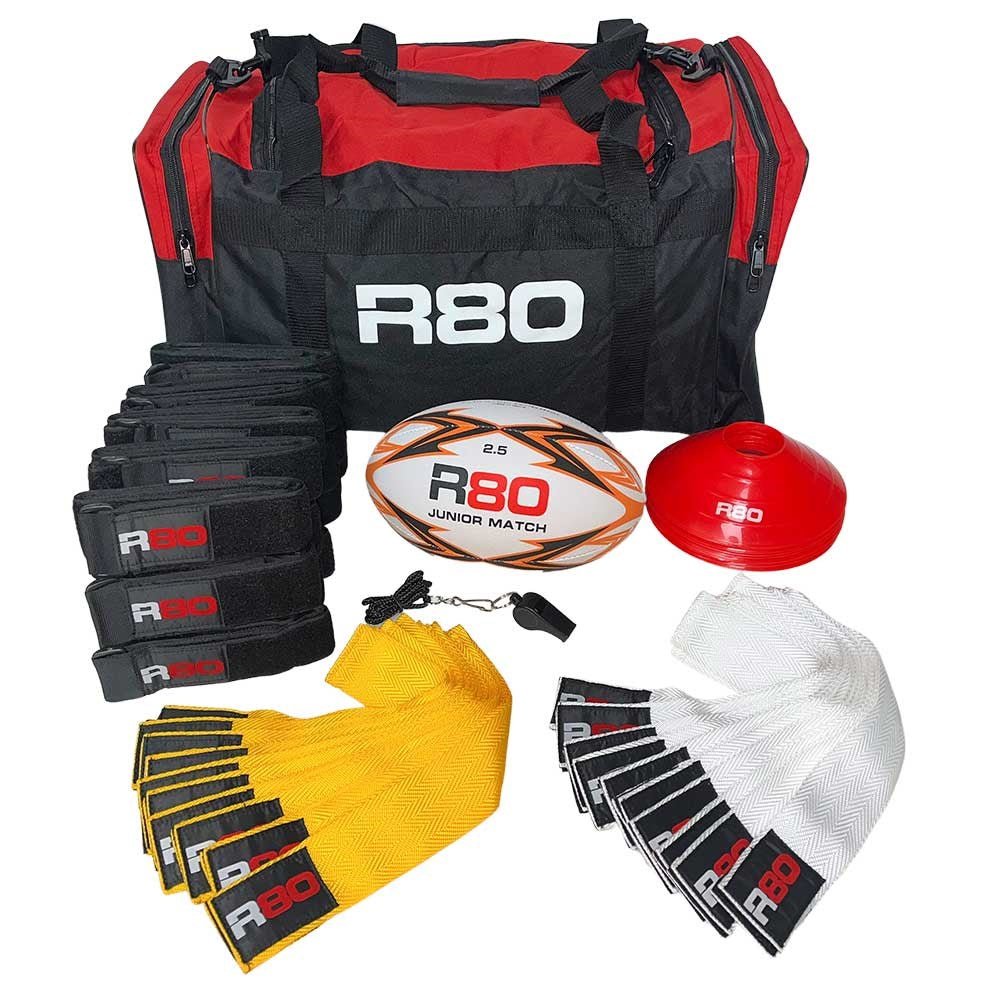 R80 Junior Rippa Rugby Game Sets for 15 Player Teams - Perfect for Youth Rugby Training, School Sports & Team Building Activities