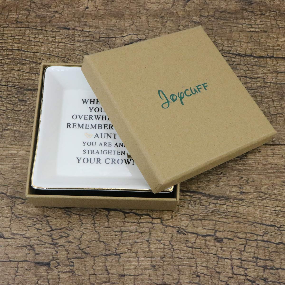 JoycuFF Inspirational Marble Ceramic Jewelry Dish - Elegant Ring & Earring Tray for Women | Perfect Granddaughter Gift for Christmas, Birthday & Special Occasions | Stylish Home Decor & Vanity Organizer