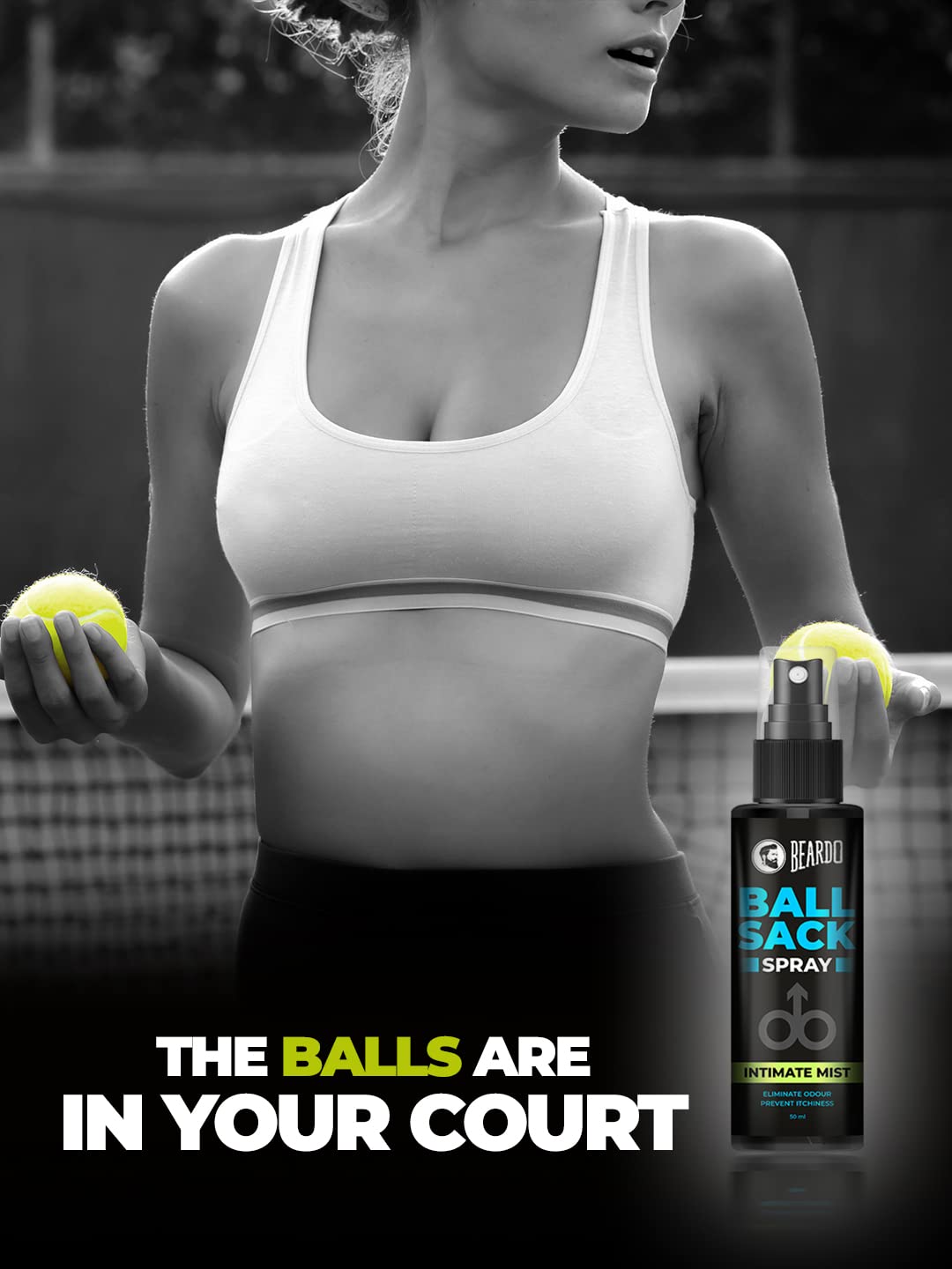 Beardo Ball Sack Spray for Men - 50ml Intimate Hygiene Spray | Fresh, Clean & Dry Balls | Prevents Odor & Itching | Men's Grooming Essential | Perfect for Gym, Travel & Daily Use