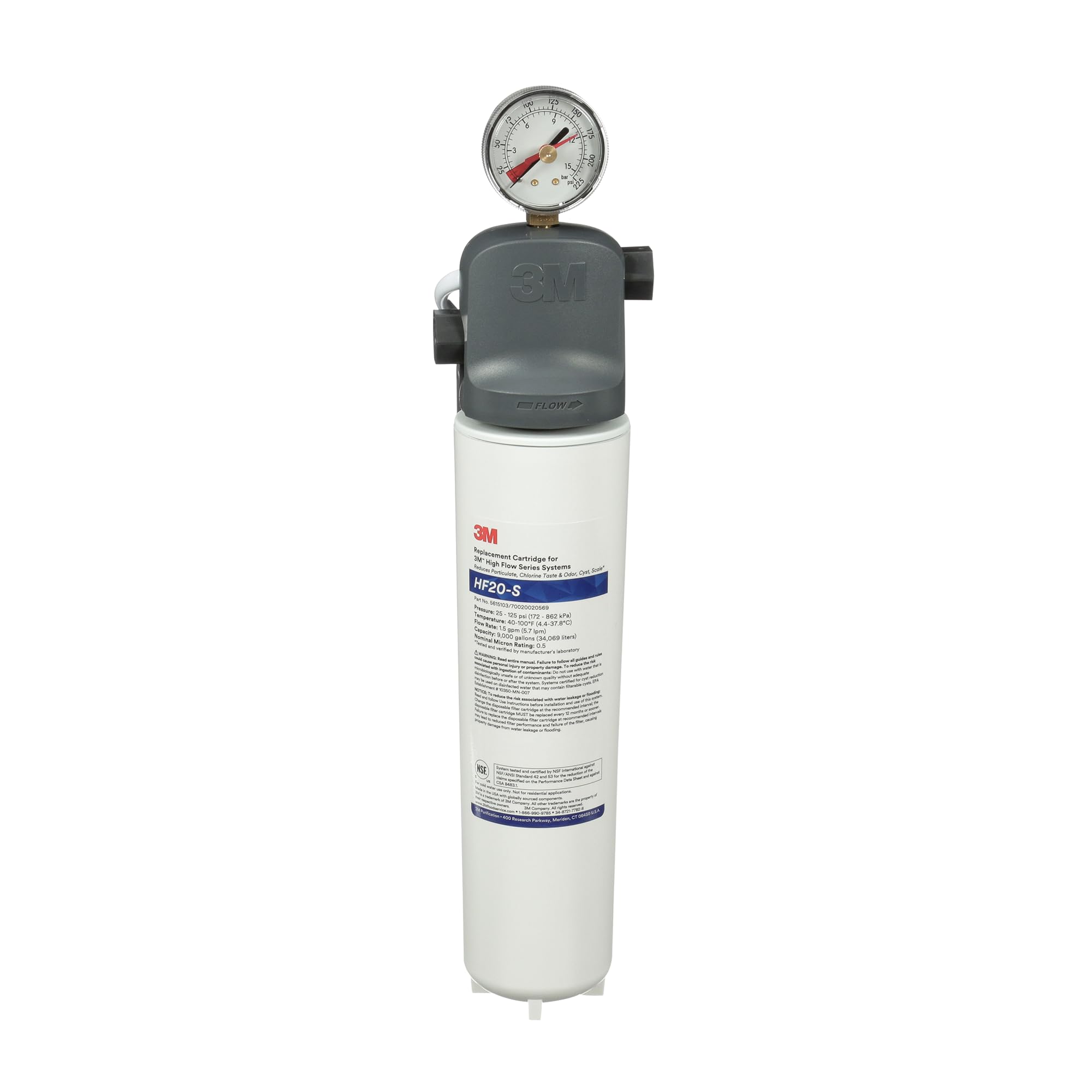 3M ICE120-S Commercial Ice Maker Water Filtration System - Reduces Sediment, Microplastics, Chlorine Taste & Odor - 1.5 GPM Flow Rate, 9,000 Gallon Capacity - Perfect for Restaurants, Bars, and Commercial Kitchens