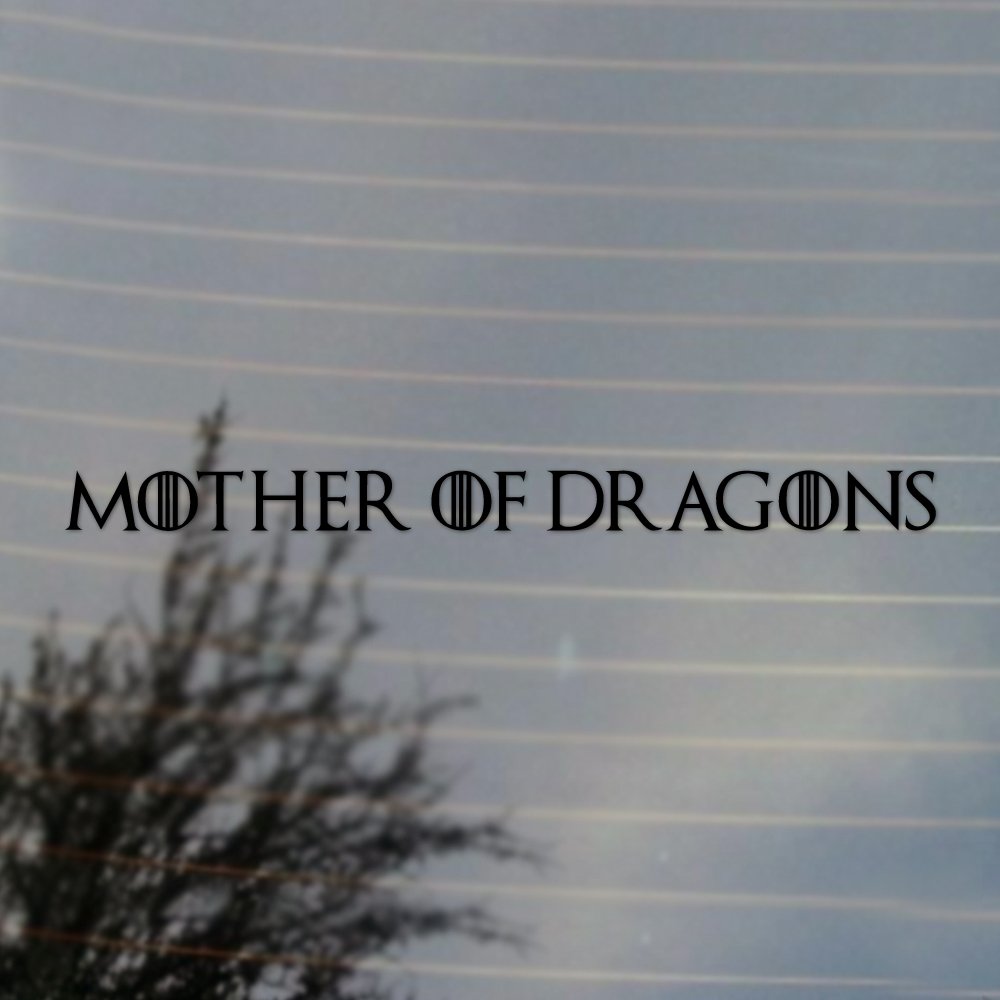 Mother of Dragons Fantasy Vinyl Decal - Game of Thrones Cosplay & Fan Gear - Black Sticker for Laptops, Cars, Windows & DIY Projects