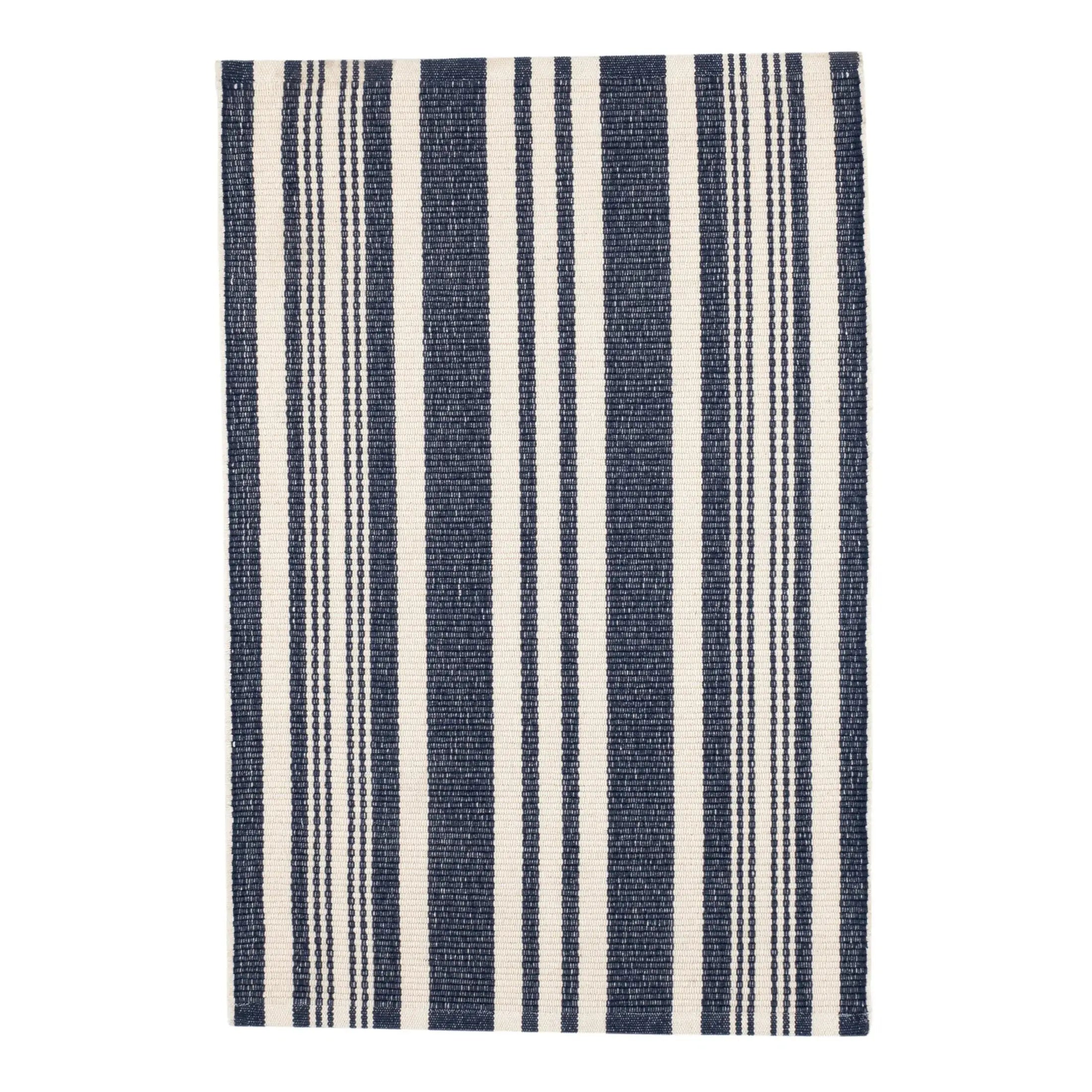 Dash & Albert Irving Stripe Handwoven Cotton Rug - Soft & Durable Area Rug for Living Room, Bedroom, Nursery - Perfect for Home Decor & Cozy Spaces