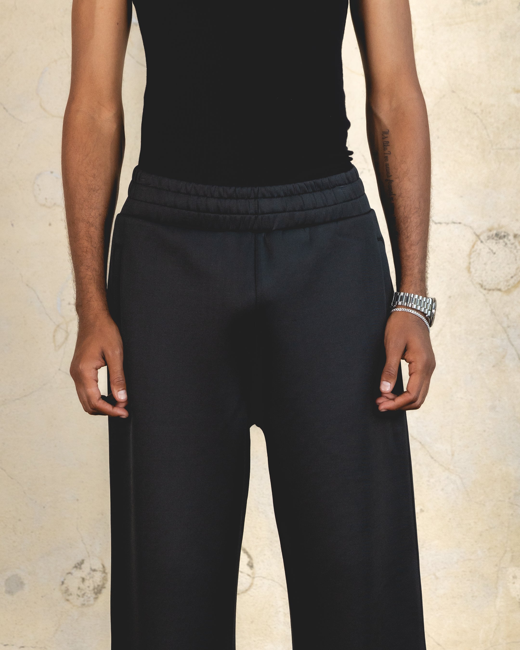 404 Wide Leg Track Pants for Women - High Waisted Comfortable Athletic Joggers - Perfect for Yoga, Running & Lounge Wear (Black)