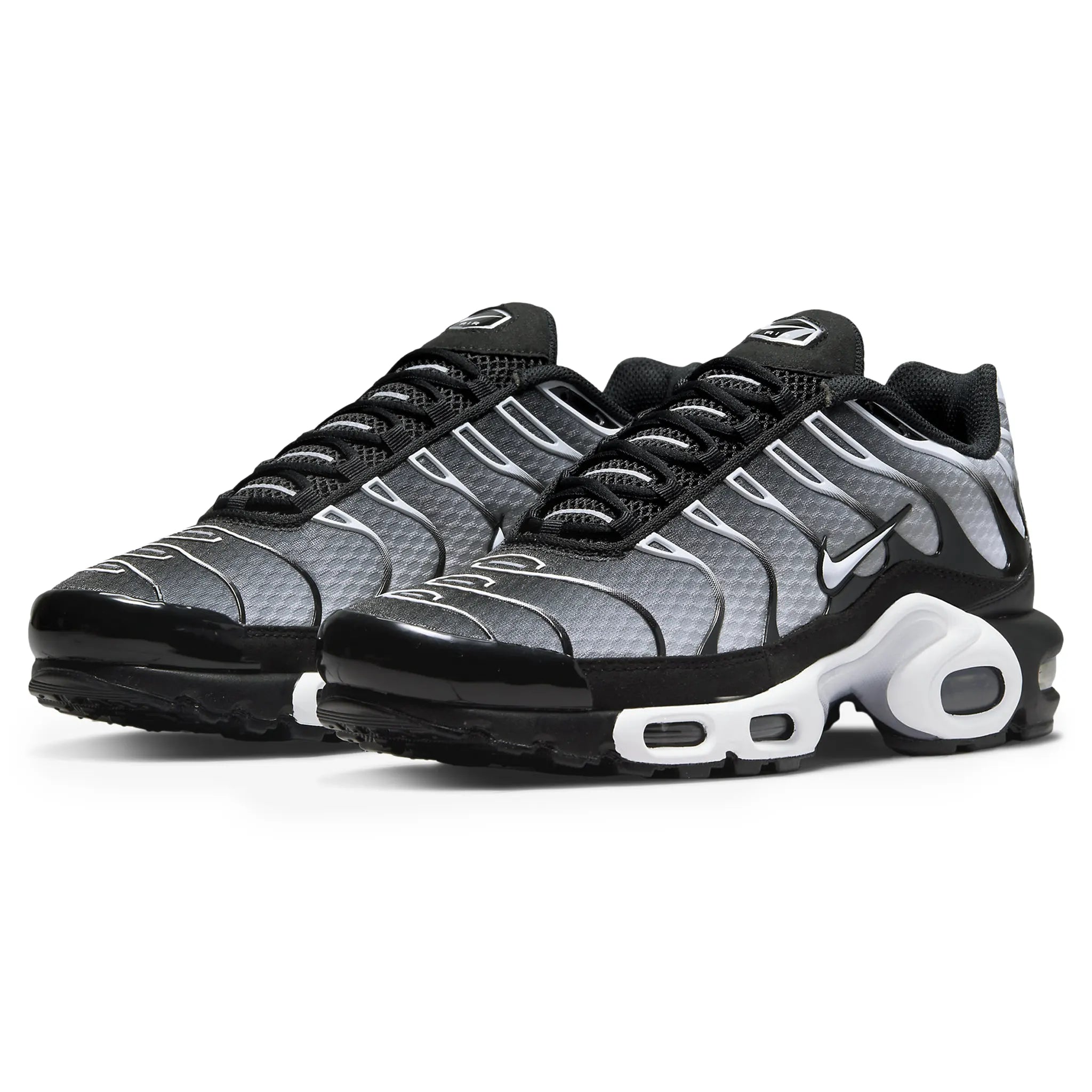 Nike TN Air Max Plus Running Shoes for Men - Black & Metallic Silver - Comfortable Cushioned Sneakers for Jogging, Gym & Casual Wear