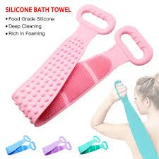 MACVL5 Silicone Body Scrubber - Dual-Sided Exfoliating Brush for Deep Skin Cleansing & Massage, Dead Skin Removal Shower Belt - Easy to Clean & Lathers Well for Men & Women (2-Pack) | Perfect for Spa Days & Relaxing Bath Time