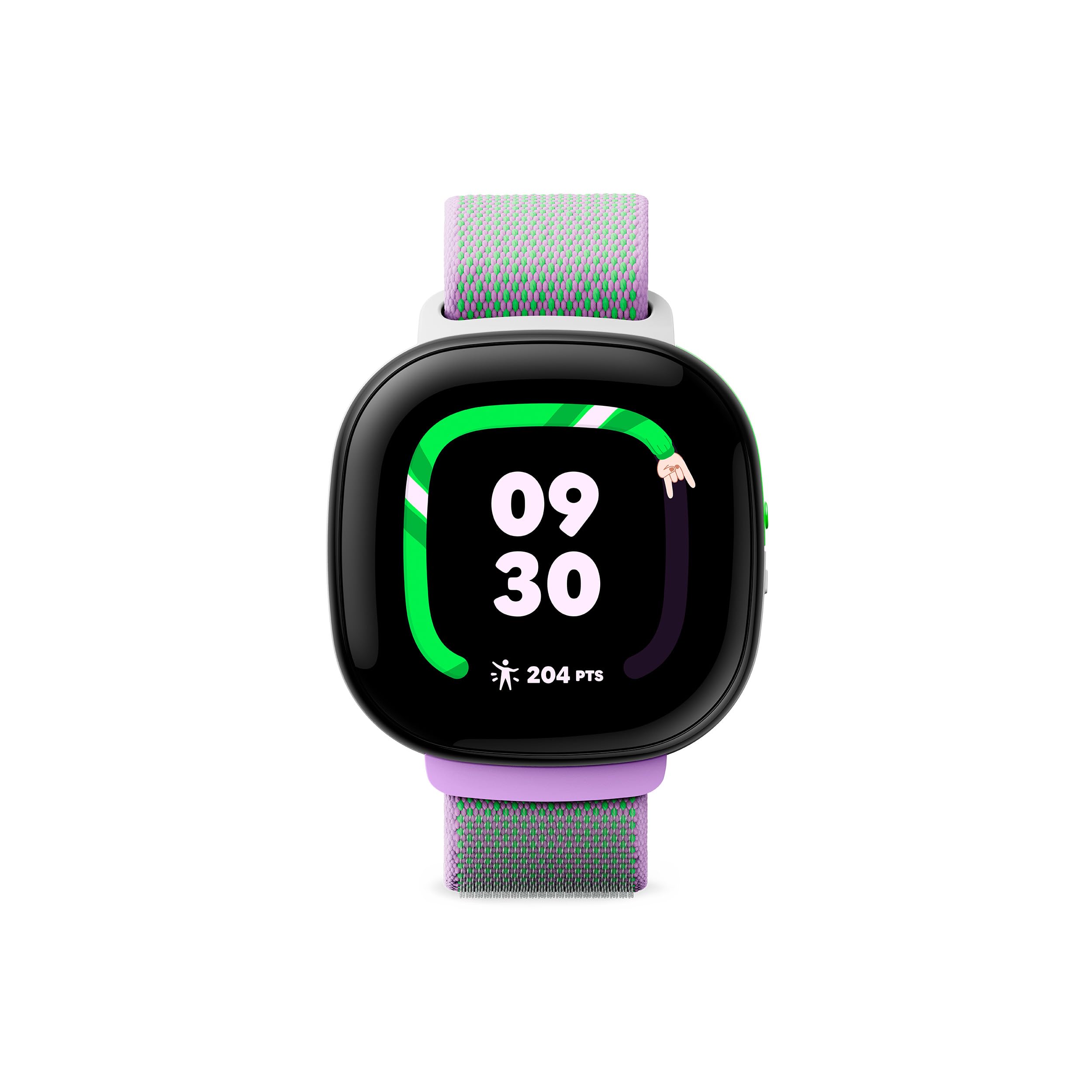 Fitbit Google Ace LTE Kids Smartwatch - GPS Tracker, Call & Messaging, Activity Games, Ace Pass Data Plan Required (Spicy - Moovin) - Perfect for Active Kids & Parental Monitoring