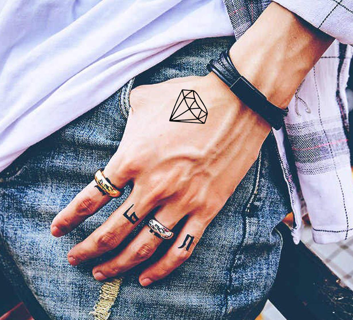 Waterproof Temporary Tattoo Stickers for Men & Women - Realistic 3D Flowers, Butterflies, Stars, Angels, Wolves & Armband Designs (60mm x 105mm) | Perfect for Parties, Halloween, Cosplay & Body Art