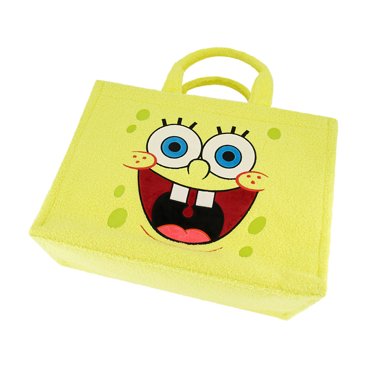 SpongeBob SquarePants Yellow Travel Tote Bag with Trolley Strap - Perfect for Airplane Carry-On, Beach Trips & Shopping