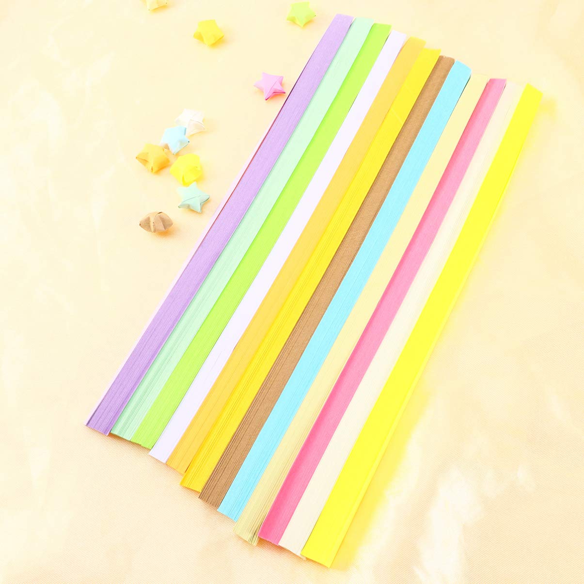 TOYANDONA 12pcs Christmas Origami Star Strips Kit - DIY Lucky Wishing Paper Stars for Kids Crafts, Holiday Decorations & Party Favors | Perfect for Christmas Tree Ornaments, Gift Wrapping & Classroom Activities