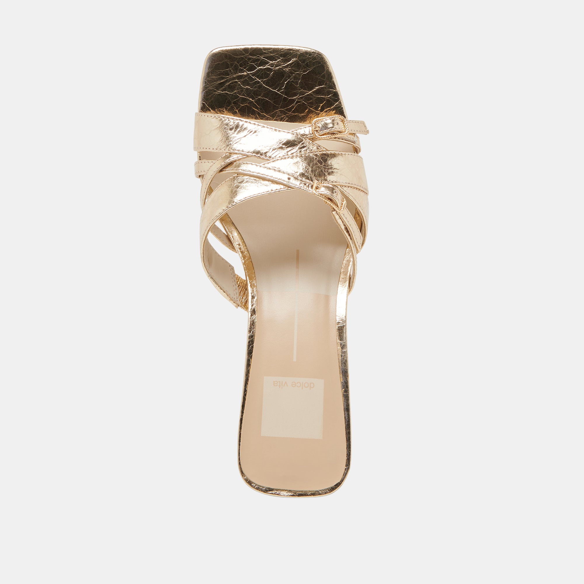 BRYANT Women's Gold Distressed Leather Heels - Stylish High Heel Pumps for Parties, Weddings & Evening Events