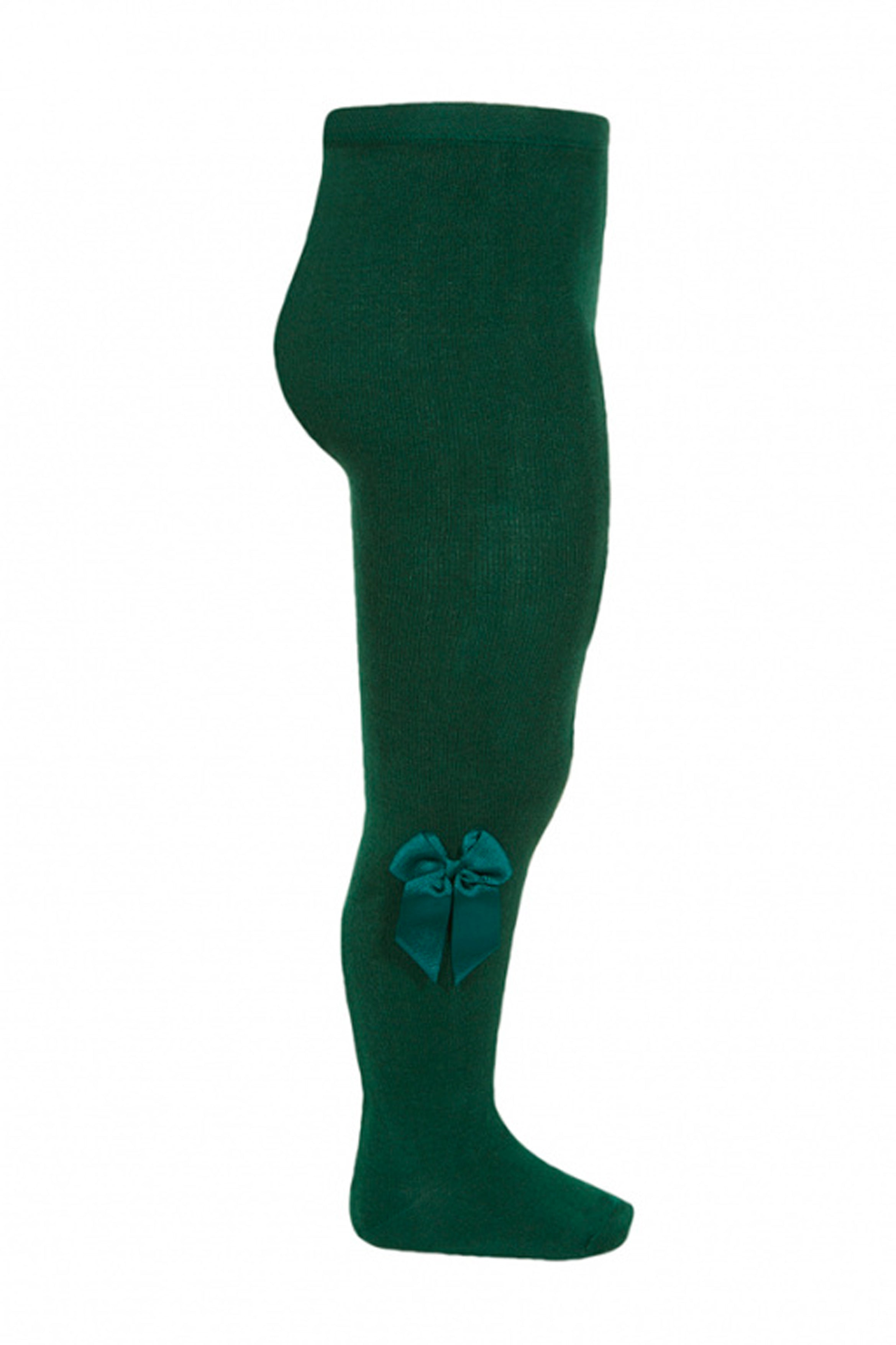 Elegant Bottle Green Grosgrain Bow Tights for Women - Stretchy Comfortable Formal & Party Wear - Perfect for Weddings, Dances, and Special Occasions