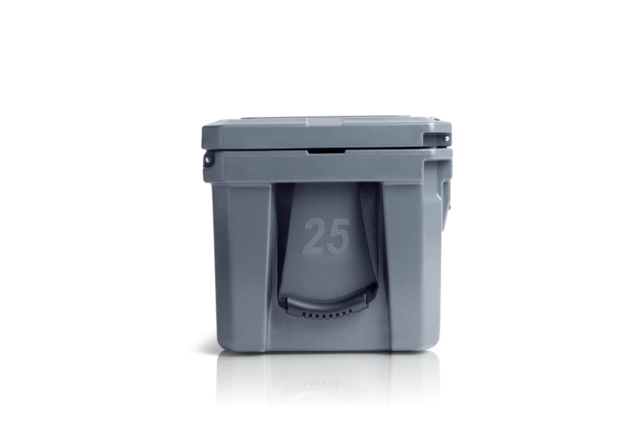 Premium Cobalt Blue 25 Quart Roto-Molded Cooler - Heavy Duty Super Ice Chest Keeps Ice Cold for 3 Days | Perfect for Camping, Fishing, Tailgating & Outdoor Adventures