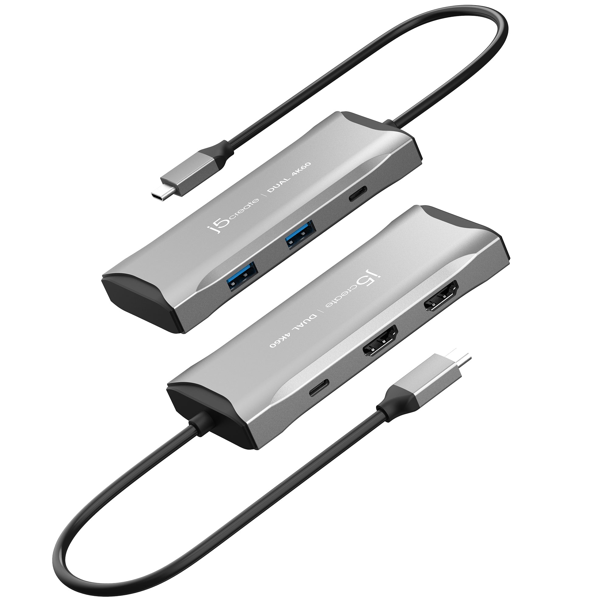 USB C Dual HDMI 4K60 Mini Dock - Portable USB-C Hub with Dual 4K HDMI Outputs for MacBook, Dell, HP Laptops - Perfect for Home Office, Gaming & Multi-Monitor Setup