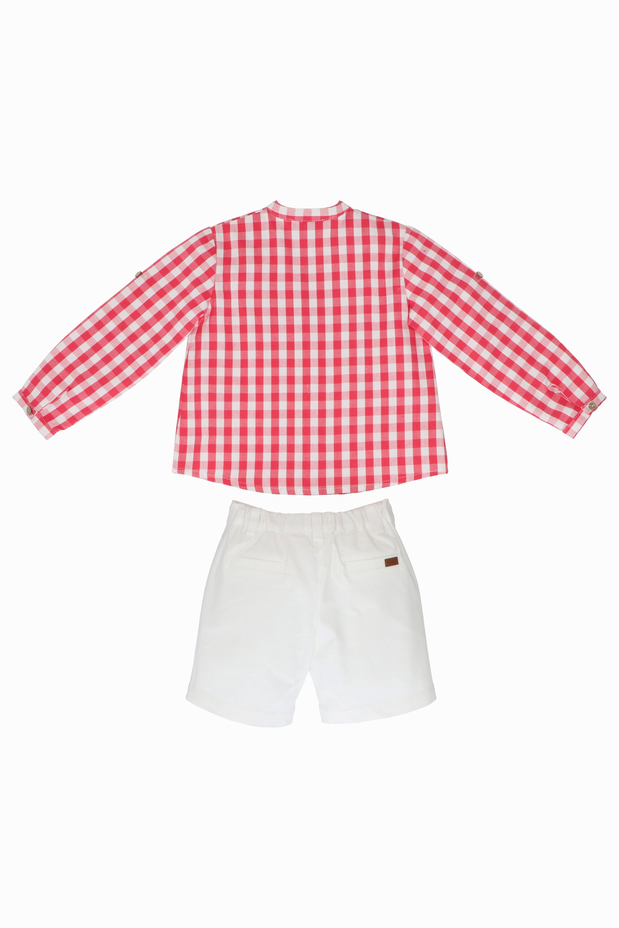 Fergus Red Gingham Shirt & Shorts Set - Stylish Matching Outfit for Men - Perfect for Summer, Casual Wear, and Outdoor Activities