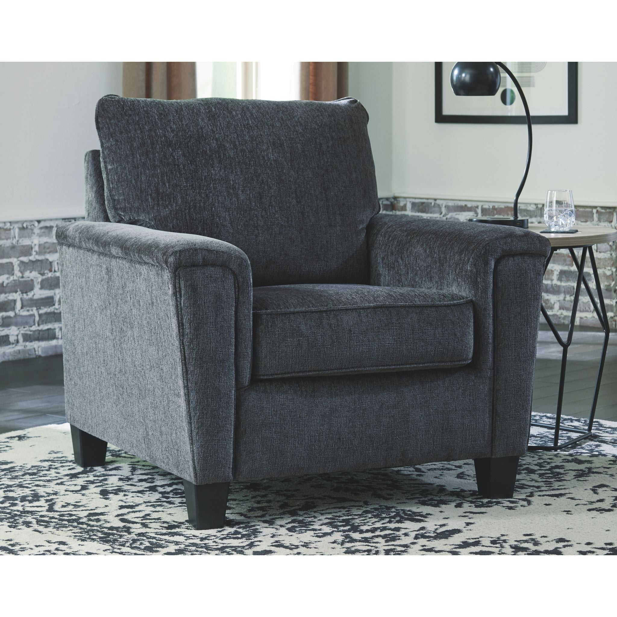 Abinger Chair Smoke - Modern Accent Chair with Comfortable Cushioning for Living Room, Bedroom, or Office