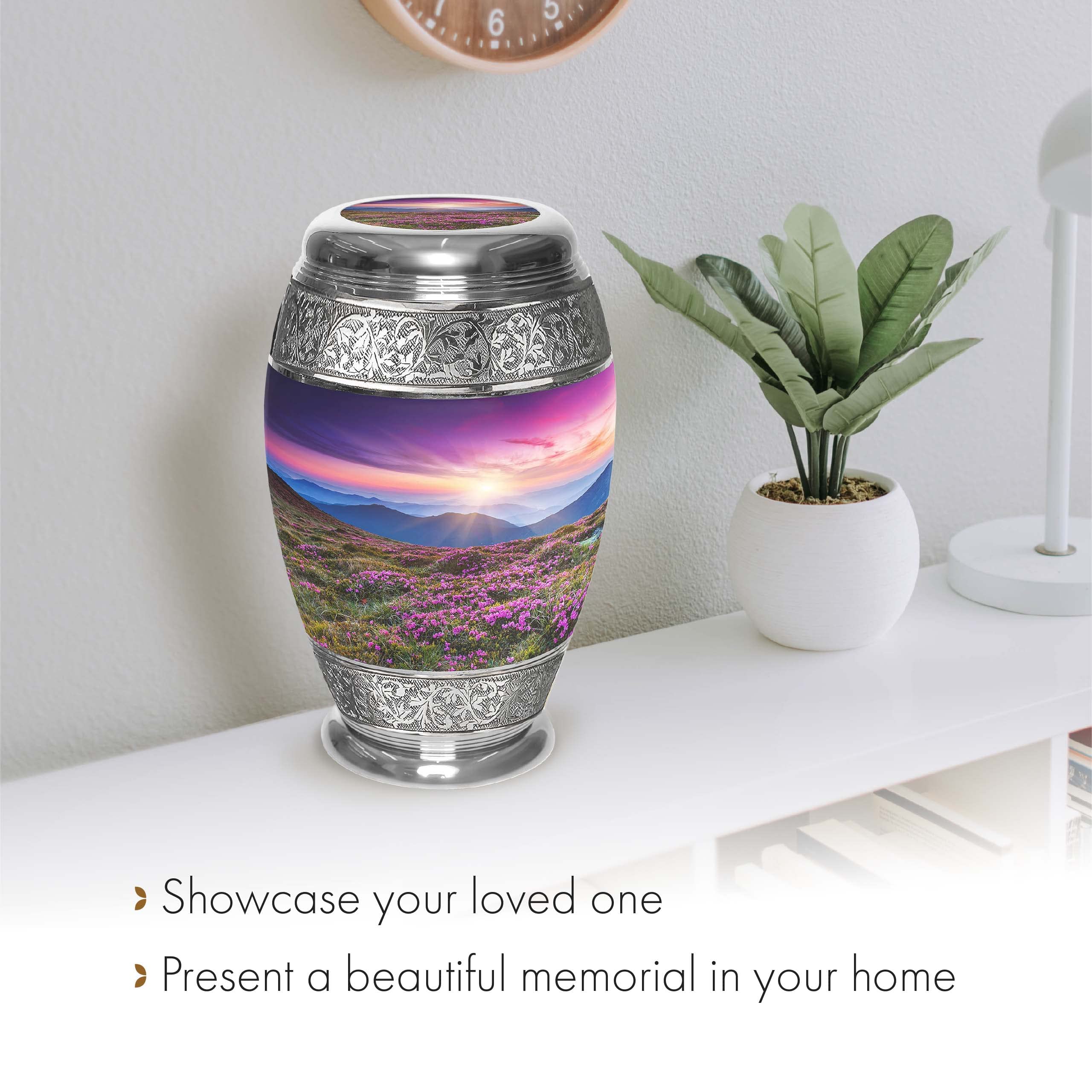 Heaven on Earth Extra Large Personalized Cremation Urn for Adult Male Ashes - Handcrafted Decorative Urn for Human Ashes - Perfect for Memorial Services, Home Display & Funeral Ceremonies